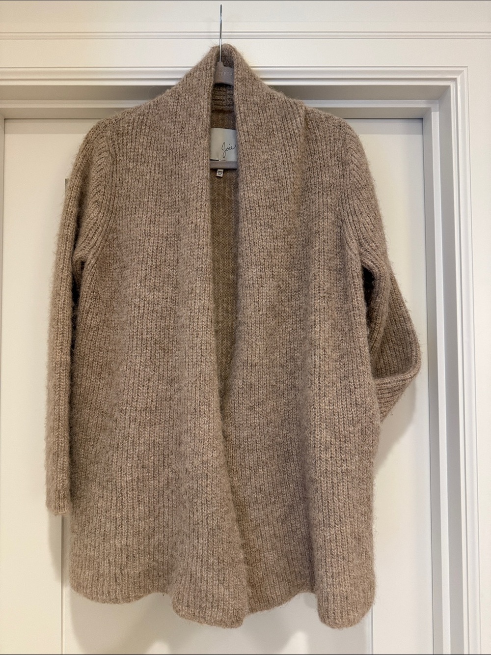 Alpaca shawl collar drape cardigan